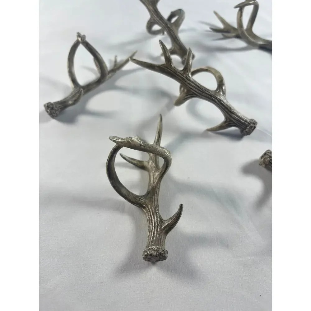 Pottery Barn Antler Napkin Rings Set of 6